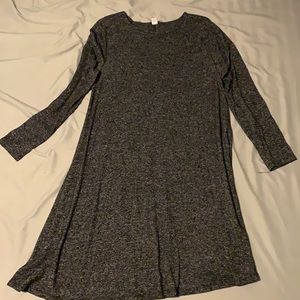 Black/grey long sleeve tshirt dress